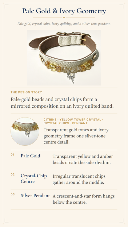 Citrine Crystal Pet Collar – Luck & Abundance | Moon Charm